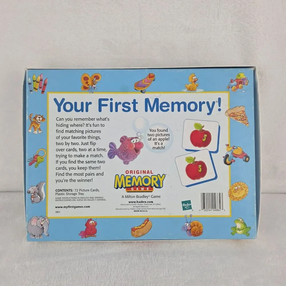 Original Memory Game 2001 Milton Bradley My First Games Edition Complete